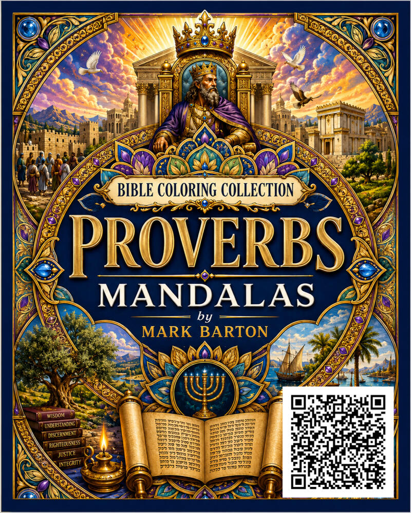 Book of Proverbs Scripture mandala coloring book by Mark Barton